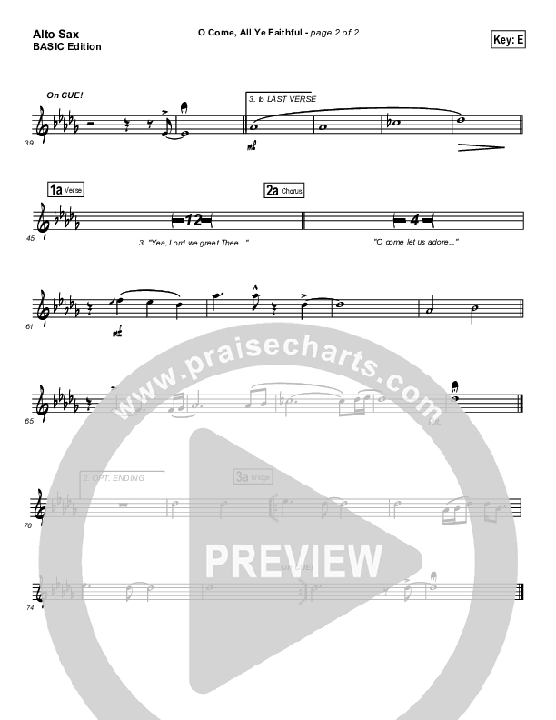 O Come All Ye Faithful Alto Sax (Jeff Elkins)