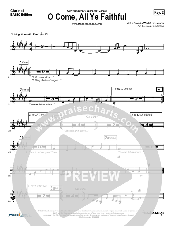 O Come All Ye Faithful Clarinet (Jeff Elkins)