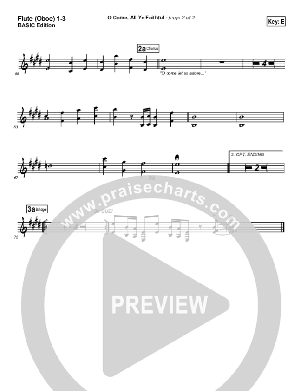 O Come All Ye Faithful Flute/Oboe 1/2/3 (Jeff Elkins)