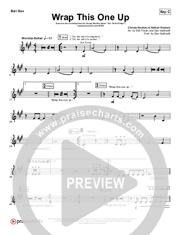 Wrap This One Up Bari Sax (Christy Nockels)