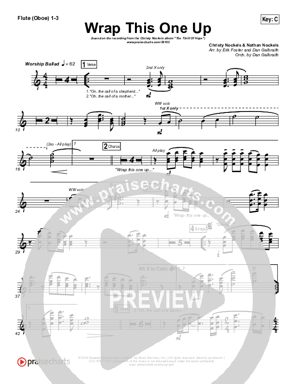 Wrap This One Up Flute/Oboe 1/2/3 (Christy Nockels)