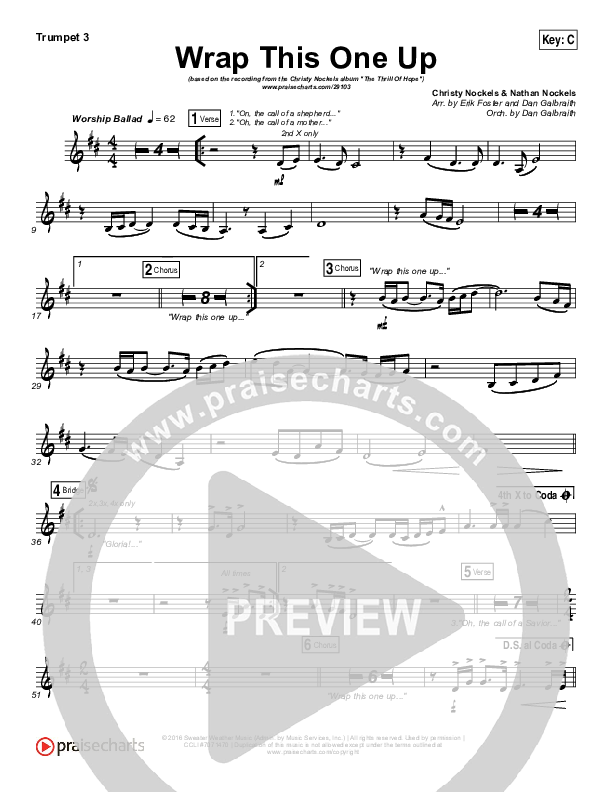 Wrap This One Up Trumpet 3 (Christy Nockels)