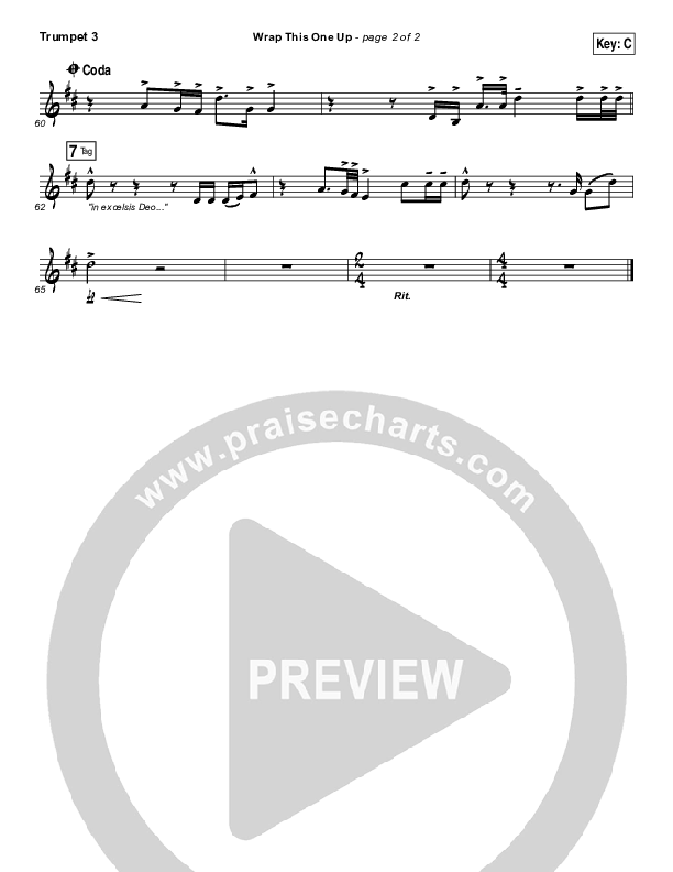 Wrap This One Up Trumpet 3 (Christy Nockels)