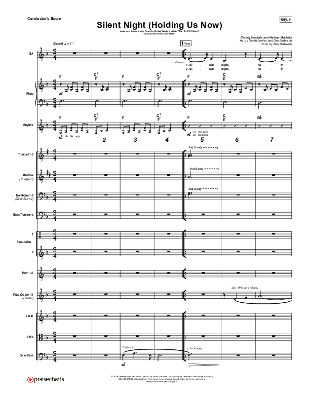 Silent Night (Holding Us Now) Conductor's Score (Christy Nockels)