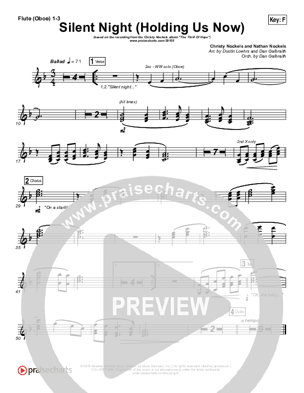 Silent Night (Holding Us Now) Wind Pack (Christy Nockels)