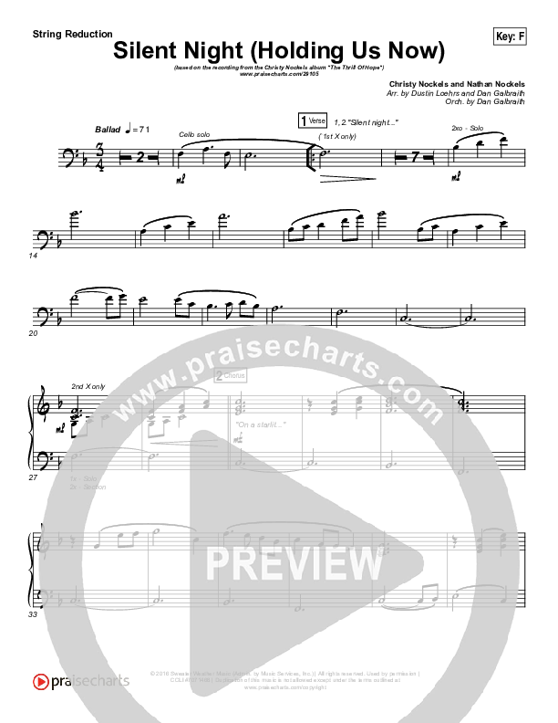 Silent Night (Holding Us Now) String Pack (Christy Nockels)