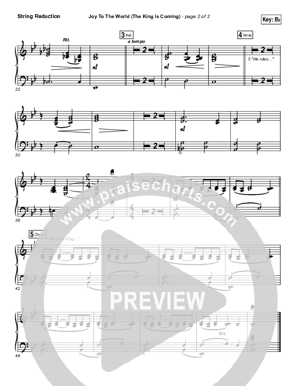 Joy To The World (The King Is Coming) Synth Strings (Christy Nockels)