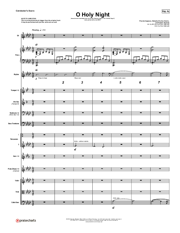 O Holy Night Conductor's Score (Christy Nockels)