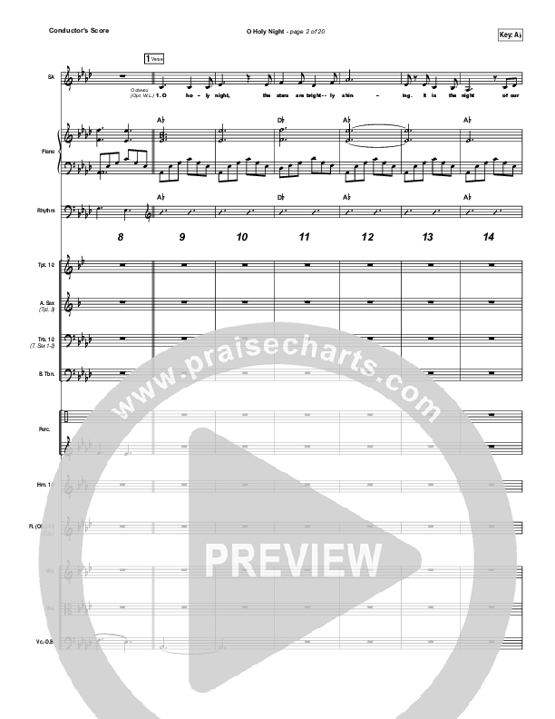 O Holy Night Conductor's Score (Christy Nockels)