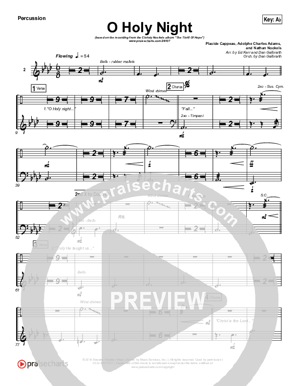 O Holy Night Percussion (Christy Nockels)