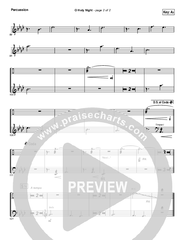 O Holy Night Percussion (Christy Nockels)