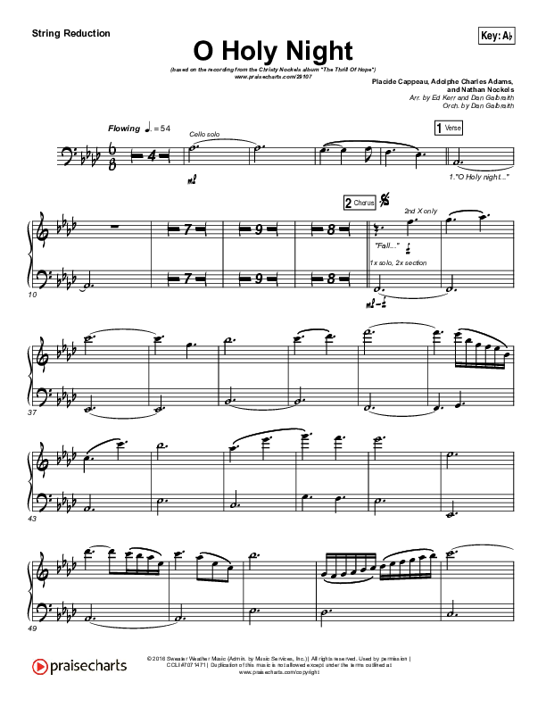 O Holy Night String Pack (Christy Nockels)