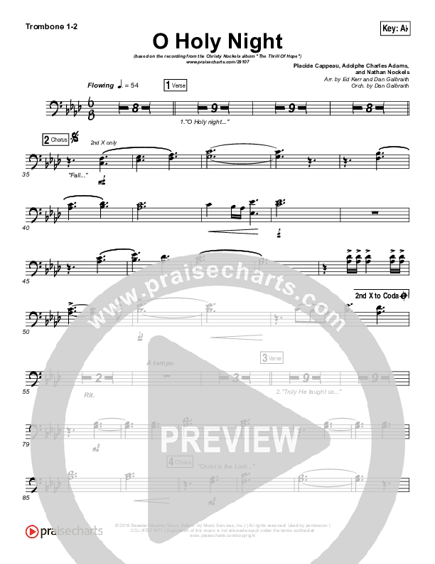 O Holy Night Trombone 1/2 (Christy Nockels)