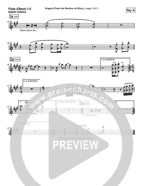 Angels From The Realms Of Glory Flute/Oboe 1/2/3 (Jon Ward)