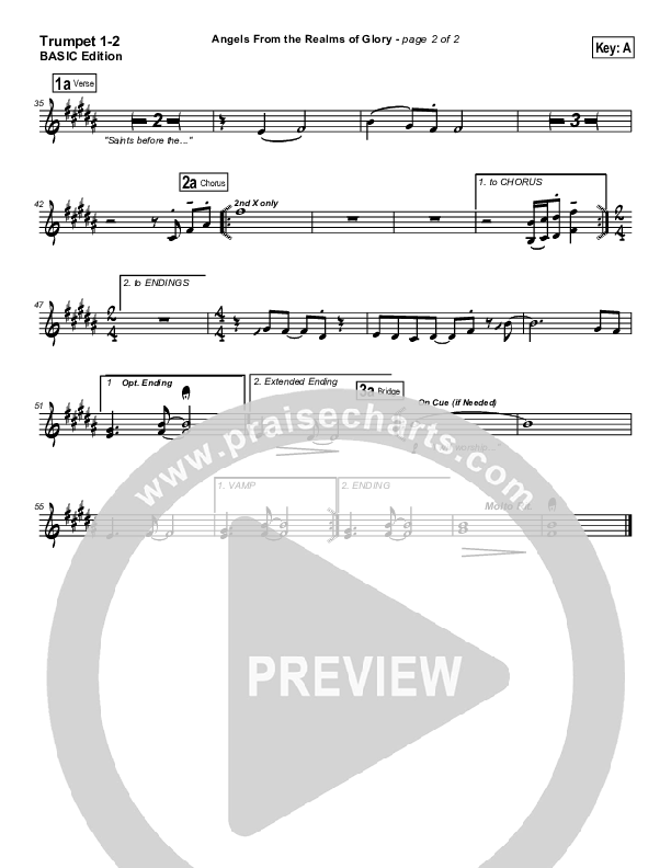 Angels From The Realms Of Glory Trumpet 1,2 (Jon Ward)