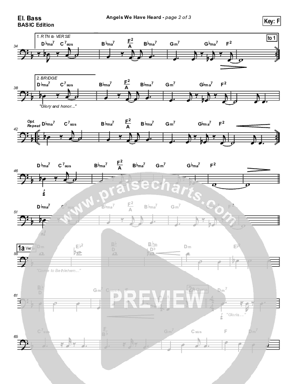 Angels We Have Heard On High Bass Guitar (Jon Ward)