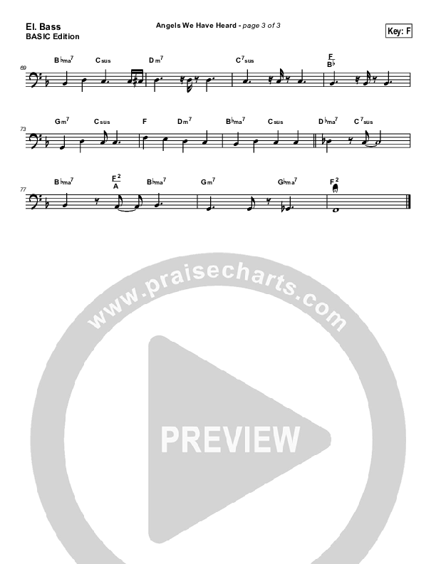 Angels We Have Heard On High Bass Guitar (Jon Ward)