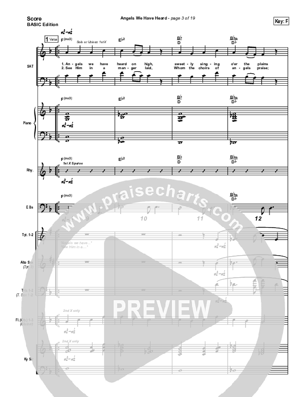 Angels We Have Heard On High Conductor's Score (Jon Ward)