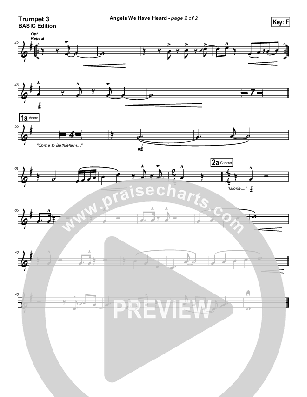 Angels We Have Heard On High Trumpet 3 (Jon Ward)