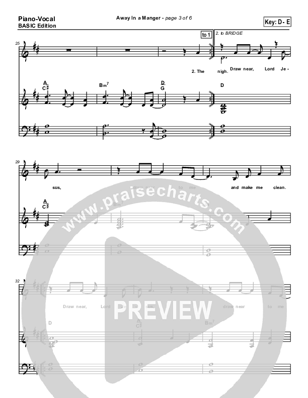 Away In A Manger Piano/Vocal Pack (Andrea Duvall)