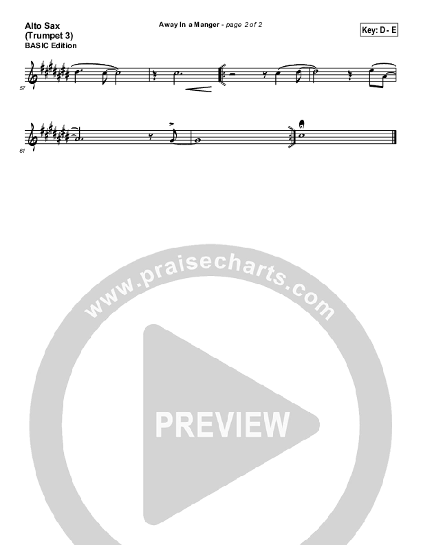 Away In A Manger Trumpet 3 (Andrea Duvall)