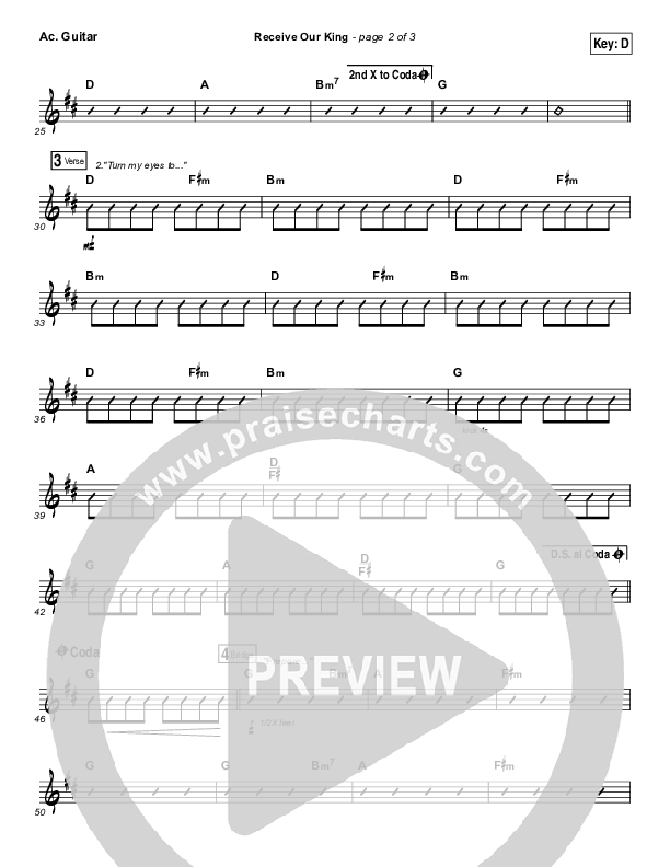 Receive Our King Acoustic Guitar (Meredith Andrews / Michael Weaver)