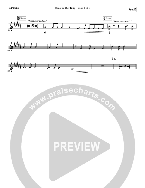 Receive Our King Bari Sax (Meredith Andrews / Michael Weaver)