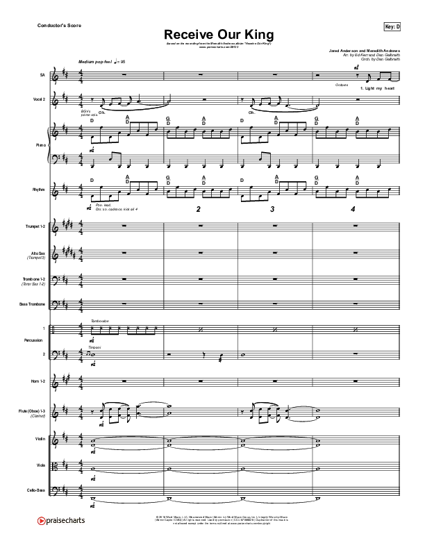 Receive Our King Orchestration (Meredith Andrews / Michael Weaver)