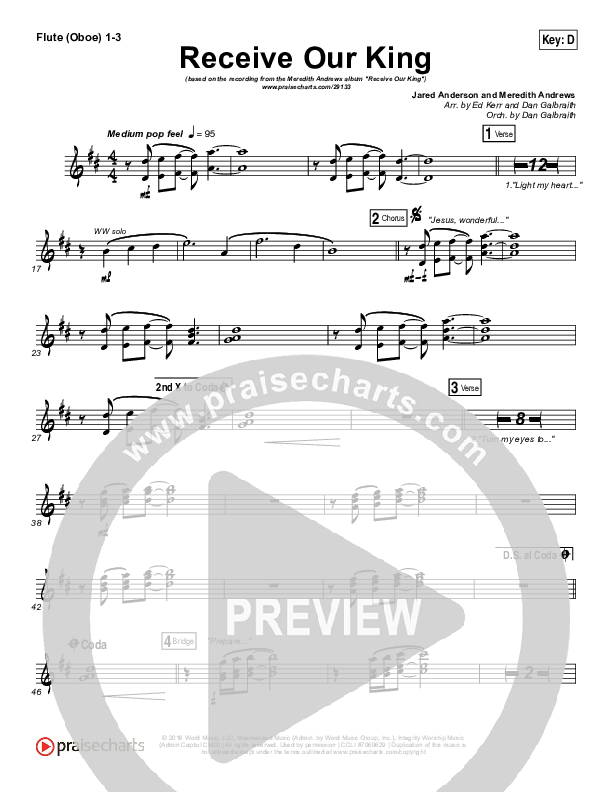 Receive Our King Wind Pack (Meredith Andrews / Michael Weaver)