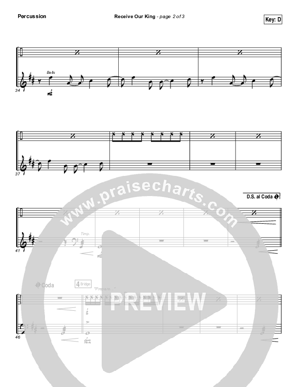 Receive Our King Percussion (Meredith Andrews / Michael Weaver)