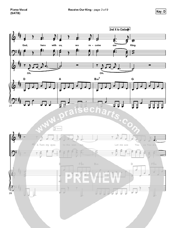Receive Our King Piano/Vocal (SATB) (Meredith Andrews / Michael Weaver)