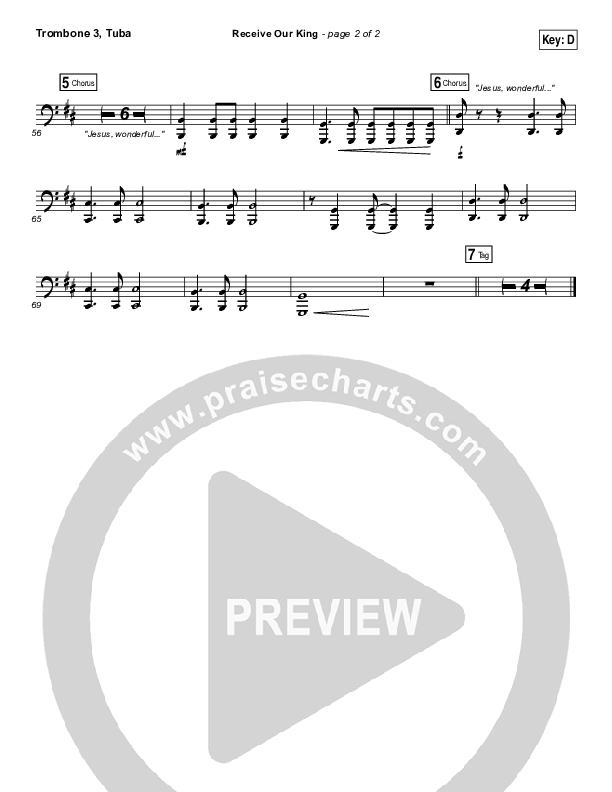 Receive Our King Trombone 3/Tuba (Meredith Andrews / Michael Weaver)