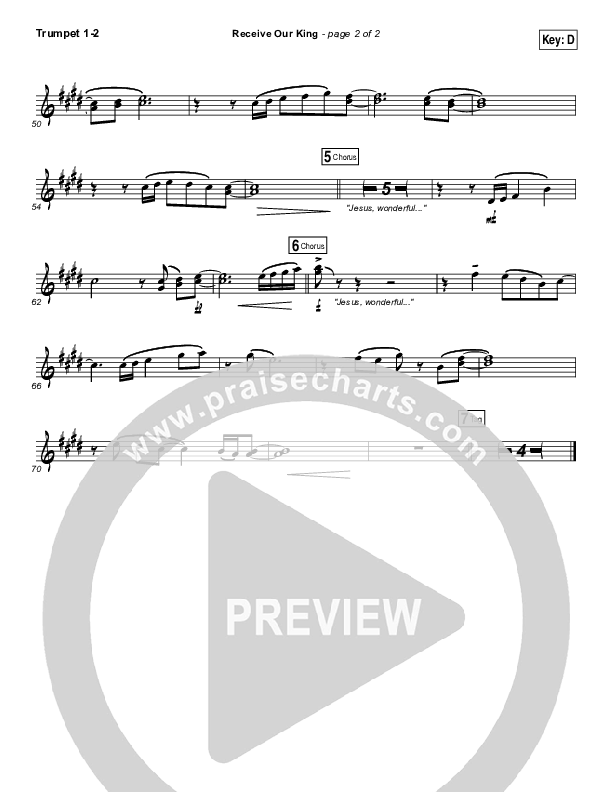 Receive Our King Trumpet 1,2 (Meredith Andrews / Michael Weaver)