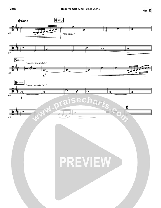 Receive Our King Viola (Meredith Andrews / Michael Weaver)