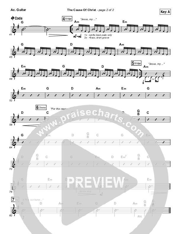 The Cause Of Christ Acoustic Guitar (Kari Jobe)