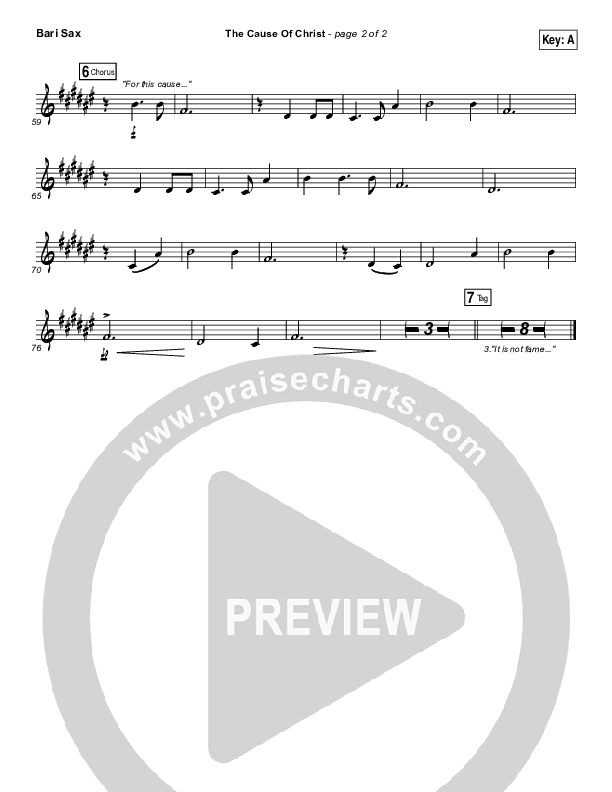 The Cause Of Christ Bari Sax (Kari Jobe)