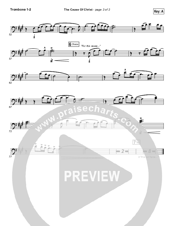 The Cause Of Christ Trombone 1/2 (Kari Jobe)