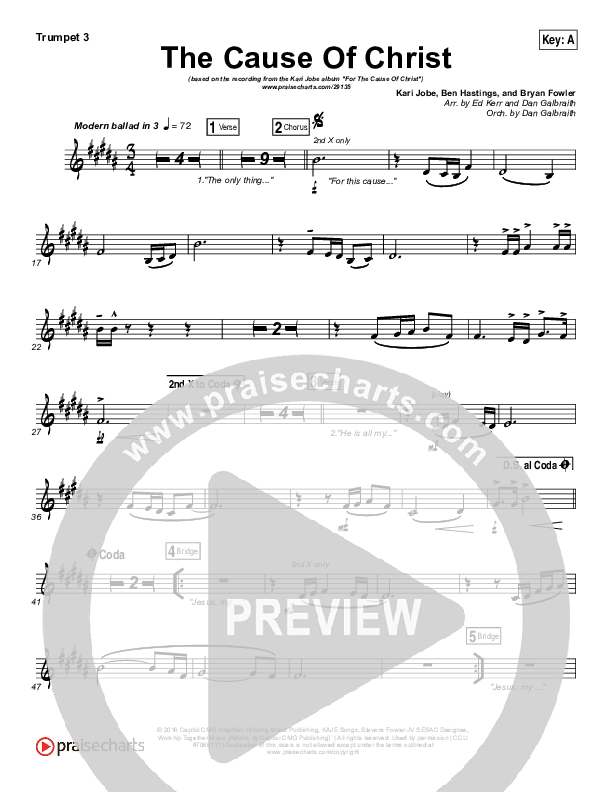 The Cause Of Christ Trumpet 3 (Kari Jobe)