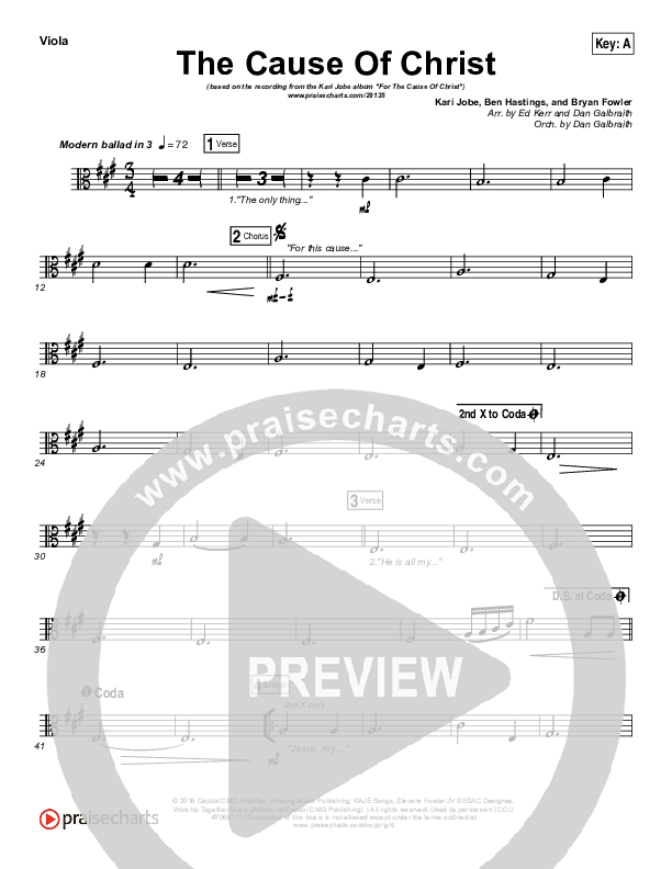 The Cause Of Christ Viola (Kari Jobe)