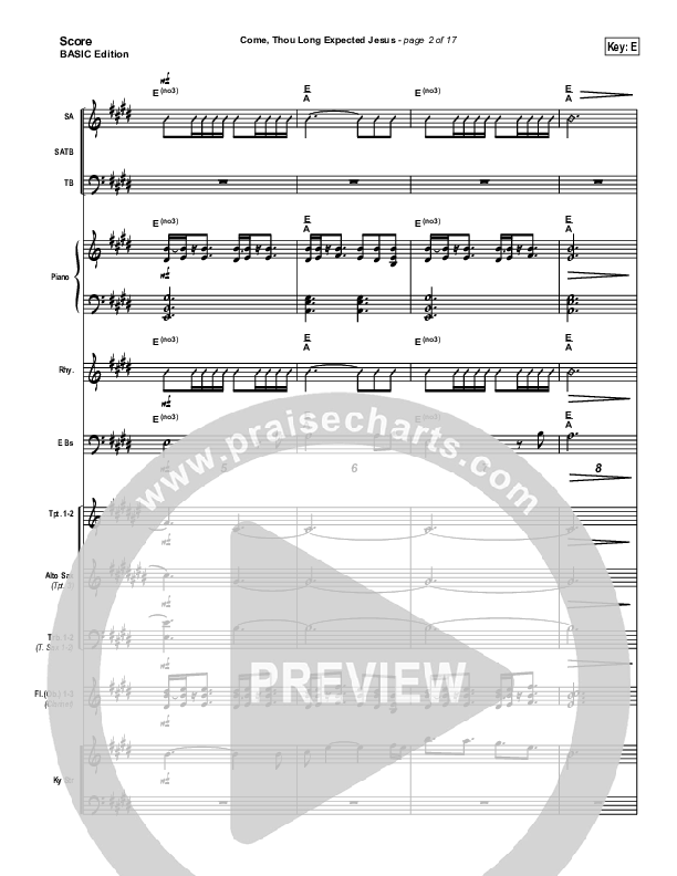 Come Thou Long Expected Jesus Orchestration (Dennis Jernigan)