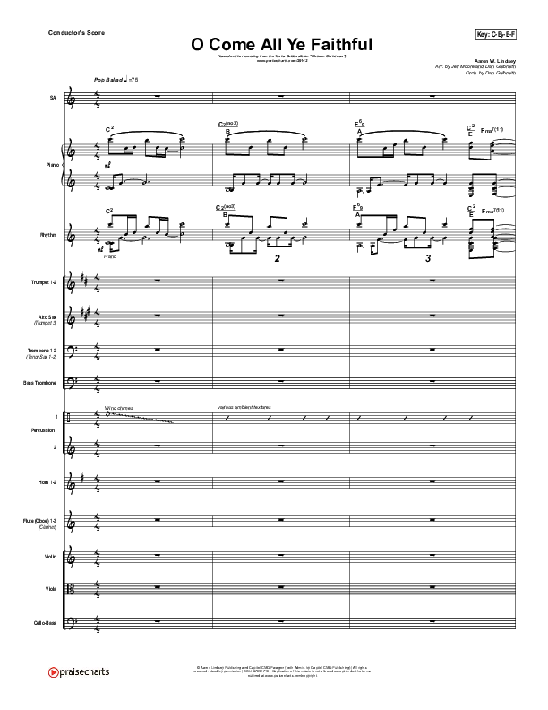 O Come All Ye Faithful Conductor's Score (Tasha Cobbs Leonard)