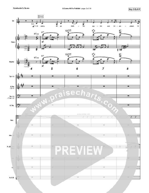 O Come All Ye Faithful Orchestration (Tasha Cobbs Leonard)