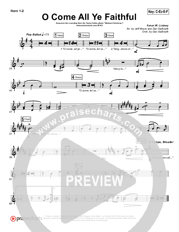 O Come All Ye Faithful Brass Pack (Tasha Cobbs Leonard)