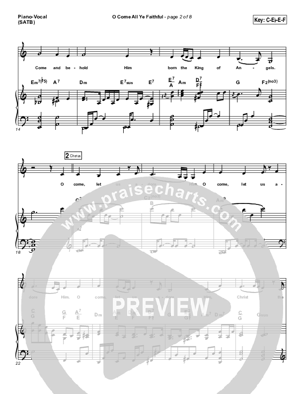 O Come All Ye Faithful Piano/Vocal (SATB) (Tasha Cobbs Leonard)