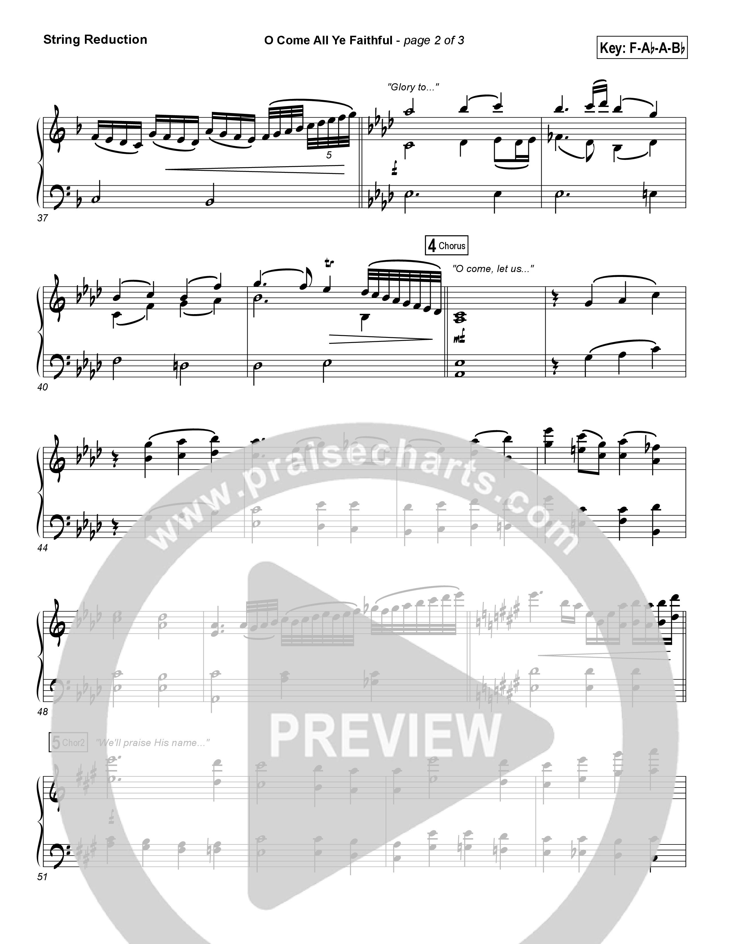 O Come All Ye Faithful String Reduction (Tasha Cobbs Leonard)