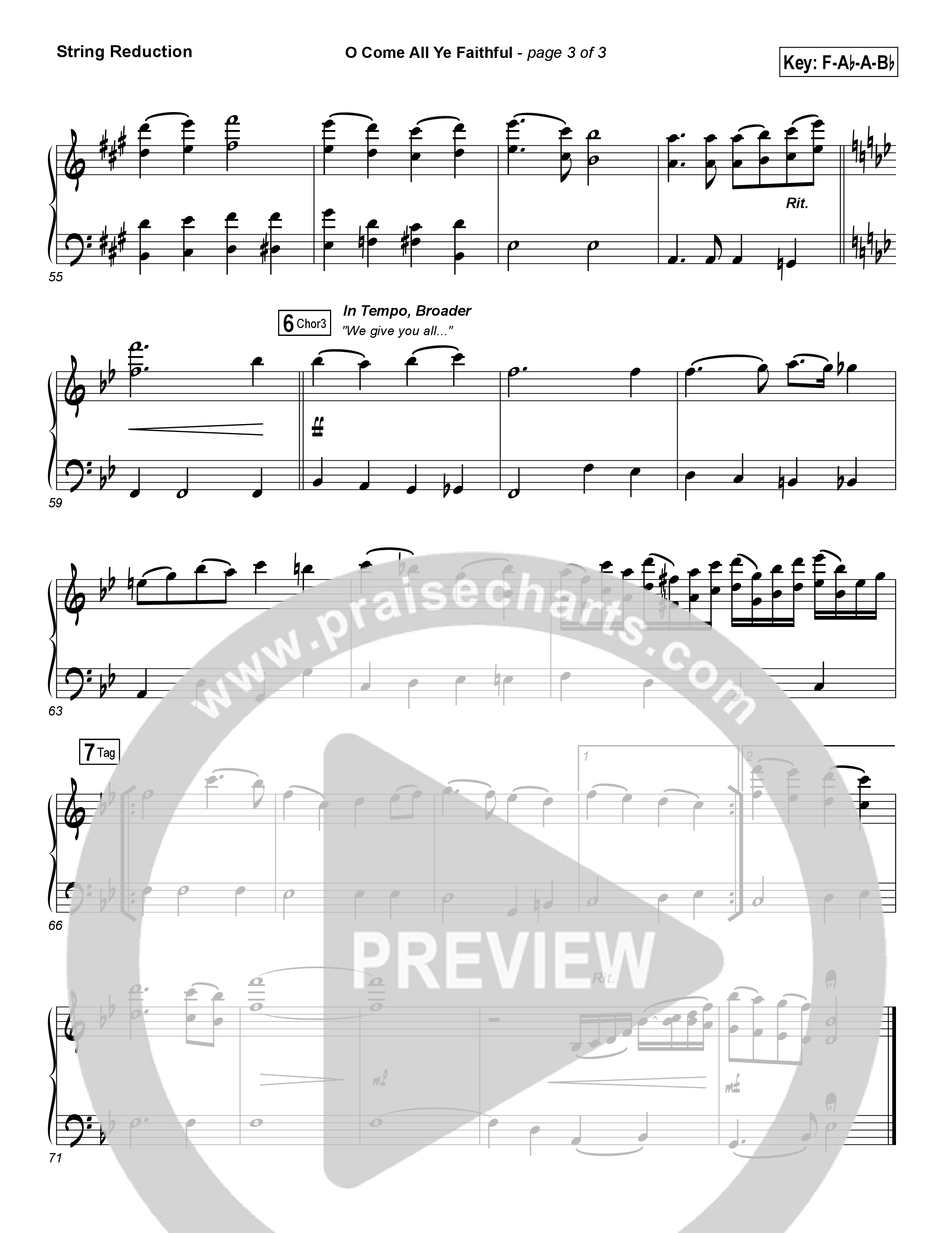 O Come All Ye Faithful String Reduction (Tasha Cobbs Leonard)