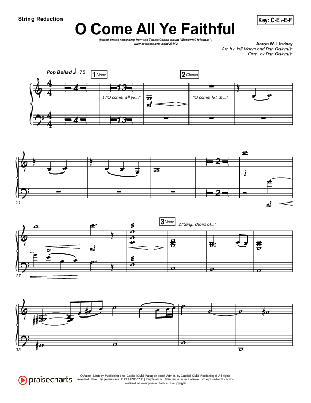 O Come All Ye Faithful String Pack (Tasha Cobbs Leonard)