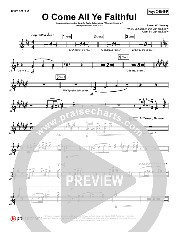 O Come All Ye Faithful Brass Pack (Tasha Cobbs Leonard)