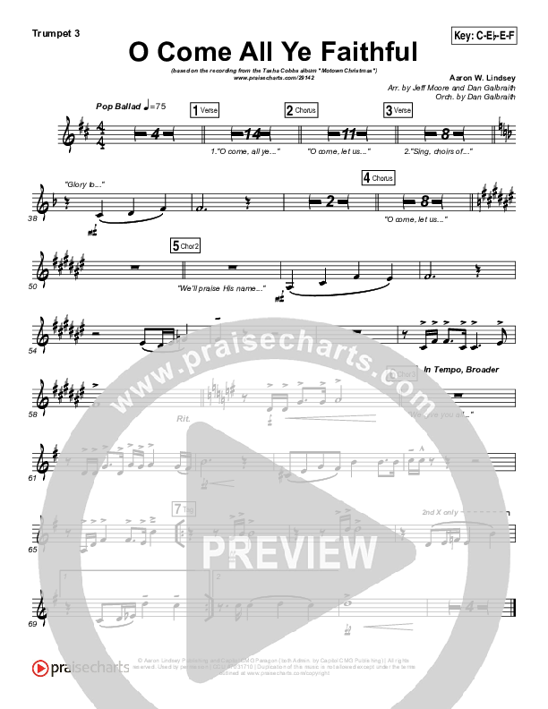 O Come All Ye Faithful Brass Pack (Tasha Cobbs Leonard)