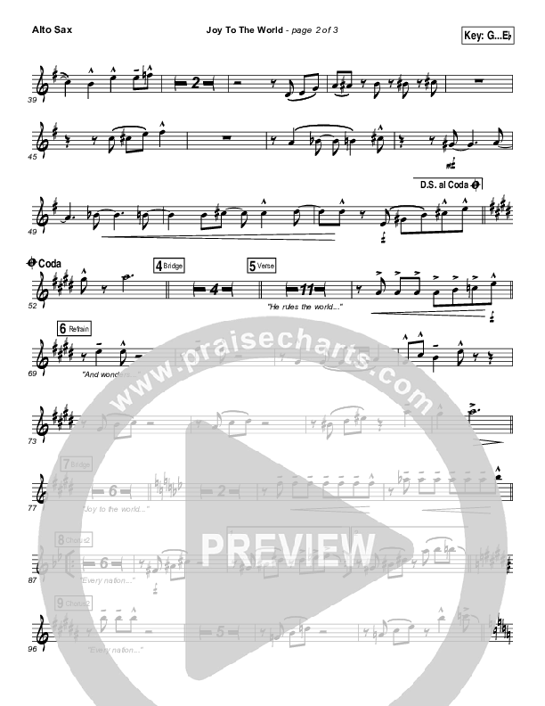 Joy To The World Alto Sax (Micah Stampley / Sheri Jones-Moffet)